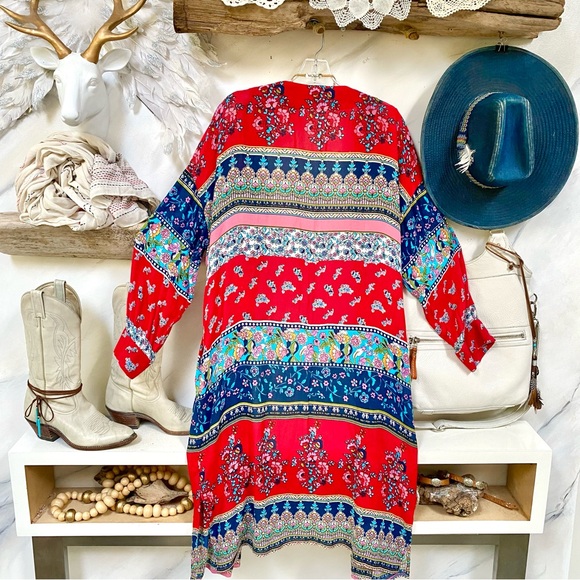 Anthropologie Patrons of Peace boho gypsy duster  w resort vacay beach vibe - Picture 13 of 16
